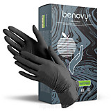 Перчатки нитриловые текстурированные на пальцах Benovy