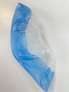 Бахилы полиэтиленовые "Прочные"100 микрон с двойной подошвой и резинкой